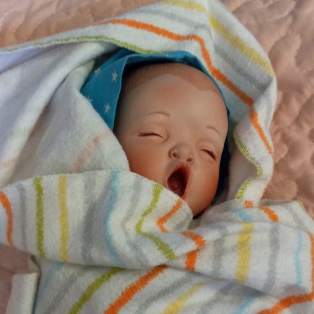 Yolanda Bello Porcelain Newborn Sleeping Baby Brother. Limited Edition.